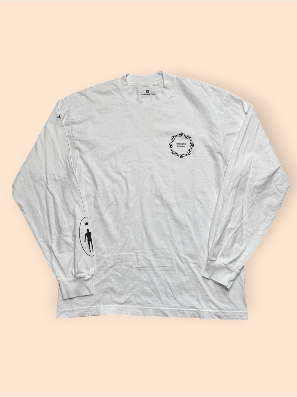 Four One Two Benigno Numine Long Sleeve T Shirt Medium White Pittsburgh